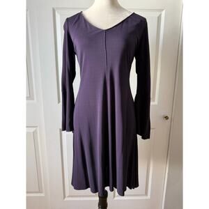 Diane von Furstenberg Rabia Purple V-Neck Bell Sleeve Dress Size 8